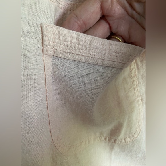 Per Se by Carlisle Linen Blend Cropped Drawstring Light Pink Pants Sz 1X - Picture 5 of 8